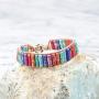 PLTGOOD Boho Leather Wrap Bead Bracelets for Women Men Girls Handmade Chakra Imperial Jasper Adjustable Healing Bracelet Bangles