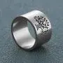 N-A 316L Stainless Steel Tree of Life Rings for Women 14 mm Wide Wisdom Tree Party/Wedding/Gift Rings Finger Ring Jewelry