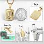 Trendsmax Initial A-Z Letter Pendant Necklace Mens Womens Capital Letter Yellow Gold Plated Stainless Steel Box Chain 22inch
