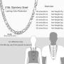 PROSTEEL 316L Stainless Steel Figaro Chain Necklace for Men/Women, Black/18K Real Gold Plated, 4mm to 13mm, 14inch to 30inch, Come Gift Box