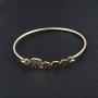 SENFAI Mama and Her 3 Children Family Bangle bracelet for Mom and Daughter Triplets (Elephant, stainless-steel)