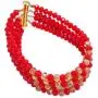 aczuv 5 Rows Nigerian Beads Jewelry Set African Beads Necklace Wedding Party Jewelry Sets