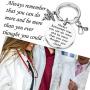 BAUNA NP Nurse Practitioner Gift NP Keychain Always Remember That You Can Do More NP Graduation Gift Nurse Jewelry