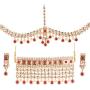 Touchstone Indian Bollywood Gorgeous Intricate Workmanship Mughal White Colorful Rhinestone Crystal Wedding Designer Jewelry Choker Necklace Set in Gold and Silver Tone for Women.