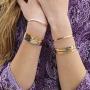 NewChiChi Cuff Bracelet Engraved A True Friendship is a Journey Without an End Inspirational Jewelry