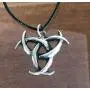 Trilogy Jewelry Pewter Triple Moon Goddess Pagan Pendant on Leather Necklace Trilogy Jewelry Pewter Triple Moon Goddess Pagan Pendant on Leather Necklace