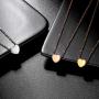 Hipunk Tiny Small Necklace Womenm 316L Stainless Steel Minimalist Dainty Music/Heart/Triangle/Pentagon/Hexagon Pendant Polished Birthday Jewelry