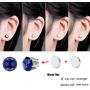 Spiritlele 12 Pairs Colors Crystal Flower Face Magnetic Clip Non Piercing Earrings Set Unisex
