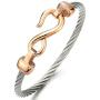 COOLSTEELANDBEYOND Stainless Steel Infinity Love Bangle Bracelet for Women and