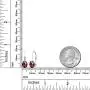 Gem Stone King 925 Sterling Silver Garnet Leverback Earrings For Women (1.60 Cttw, Oval Checkerboard 7X5MM)