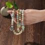 GVUSMIL 8mm 108 Mala Beads Wrap Bracelet Necklace for Yoga Charm Bracelet Natural Gemstone Jewelry for Women Men