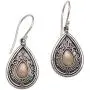 NOVICA 925 Sterling Silver Dangle Earrings with Yellow Gold-Plated Accents, Dewdrop Leaves