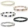 Set Of 5 Genuine Freshwater Cultured 7mm Multicolored Pearl Stretch Bracelets 7.5'' Set Of 5 Genuine Freshwater Cultured 7mm Multicolored Pearl Stretch Bracelets 7.5''