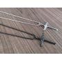 Rnivida Stainless Steel Cross Pendant Necklace, Christian Jewelry Church Baptism Gift for Men Women