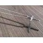 Rnivida Stainless Steel Cross Pendant Necklace, Christian Jewelry Church Baptism Gift for Men Women