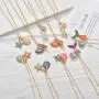 5pcs Pendant Necklaces for Kids Girls Mermaid Starfish Conch Pendants Tiny Gold Plated Play Necklace Jewelry Party Favors Gifts for Little Girls Daughter