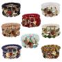 Twinfree 8 Pcs Bohemian Bracelets for Women Boho Multilayer Tassel Bracelet Set Statement Charm Bangle