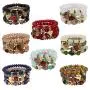Twinfree 8 Pcs Bohemian Bracelets for Women Boho Multilayer Tassel Bracelet Set Statement Charm Bangle