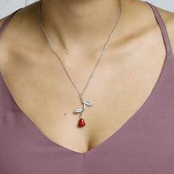 MignonandMignon Rose Pendant Necklace in Gold Rose Gold Silver Mothers Day Roses Jewelry Gift for Mom 3D Pendant