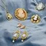 Ben-Amun Jewelry 24k Gold Plated Cameo Victorian Statement Earring Collection Ben-Amun Jewelry 24k Gold Plated Cameo Victorian Statement Earring Collection