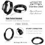 FIBO STEEL 4-6 Pairs Stainless Steel Stud Earrings for Men Women Hoop Earring Huggie 18G