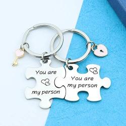 HN HNHB You are My Person Relationship Keychain Couple Friend Gift Christmas Birthday Jewelry Gifts