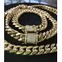PY BLING 14k Gold Plated Mens Heavy Miami Cuban Link Chain Choker with Lab Diamond Clasp Stainless Steel Hip Hop Thick 8mm-16mm Necklace or Bracelet PY BLING 14k Gold Plated Mens Heavy Miami Cuban Link Chain Choker with Lab Diamond Clasp Stainless Steel Hip Hop Thick 8mm-16mm Necklace or Bracelet