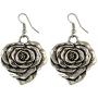 YAZILIND Women Boho Drop Dangle Vintage Earrings Statement Flower Engrave Hook Earrings Ethnic Antique Jewelry Tibetan Silver