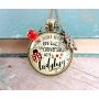 Gutsy Goodness Ladybug Necklace Never Too Busy Friendship Quote Gardener Gift Jewelry