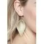 Bohemian Lightweight Genuine Real Leather Geometric Drop Statement Earrings - Petal Leaf Feather, Teardrop Dangles Bohemian Lightweight Genuine Real Leather Geometric Drop Statement Earrings - Petal Leaf Feather, Teardrop Dangles