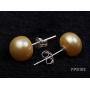JYX Pearl Necklace Earrings Set 6-7mm AA Golden Freshwater Cultured Pearl Necklace Bracelet and Earrings Jewelry Set