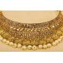 Bindhani Indian Jewelry Bridal Bridemaids Wedding Jewellery Choker Gold Plated Bollywood Kundan Necklace Earrings Tikka Set for Women