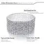 JEWMAY Yumei Jewelry 8 Strand Rhinestone Stretch Bracelet Silver-tone Sparking Tennis Bracelet JEWMAY Yumei Jewelry 8 Strand Rhinestone Stretch Bracelet Silver-tone Sparking Tennis Bracelet
