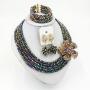 aczuv Classic African Beads Jewelry Set Nigerian Wedding Bridal Bridesmaids Jewelry Sets