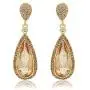 Moonstruck Costume Jewelry Chandelier Champagne Golden Gold Drop and Dangle Earrings for Women