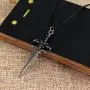 Davitu Jewelry Wow Frostmourne Sword Pendant Necklace The Lich King Necklace Men Boy Cosplay Party Birthday Gift Choker Davitu Jewelry Wow Frostmourne Sword Pendant Necklace The Lich King Necklace Men Boy Cosplay Party Birthday Gift Choker