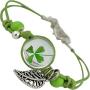 Soul Statement Green Clover Bracelet Shamrock St Patricks Day Accessories Wrap Bracelet