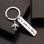 Gzrlyf Id Rather be Flying Keychain Airplane Keychain Aviation Gifts for Pilots Flight Attendant Traveler Gifts