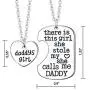 Luvalti Daddys Girl Heart Pendant Necklace - Father Daughter Necklace Set - Best Luvalti Daddys Girl Heart Pendant Necklace - Father Daughter Necklace Set - Best