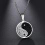 Yin Yang necklace Surgical Stainless Steel Chinese Taiji Bagua Jewelry with Diamond Eight Diagrams