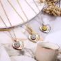 MONOZO Heart Sunflower Necklace for Women, Dainty You are My Sunshine Sunflower Necklace 14k Gold Plated Sunflower Heart Pendant Necklace Jewelry Gifts for Women Girls