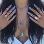 Aularso Boho Silver Layered Hamsa Hand of Fatima Necklaces Moon Pendant Necklace Chain Star Jewelry for Women and Girls