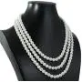 Kalse 3 Strands 4mm Simulated Pearl Choker Chunky Bib Necklace 17 18 19 inch Kalse 3 Strands 4mm Simulated Pearl Choker Chunky Bib Necklace 17 18 19 inch