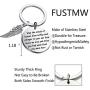 FUSTMW Memorial Keychain Sympathy Gift Loss Jewelry Remembrance Gift in Memory of Loved One May The Winds of Heaven Blow Softly