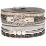 Suyi Women Wrap Bracelet Multilayered Leather Braided Bangle Wrist Cuff Bangles with Magnetic Buckle Suyi Women Wrap Bracelet Multilayered Leather Braided Bangle Wrist Cuff Bangles with Magnetic Buckle