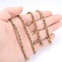 Florideco 3 Pcs 4MM Gold Plated Stainless Steel Chain for Men Women Figaro Twist Link Chain Curb Chain Necklace Set 18-30 Inchs