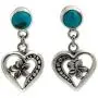 NOVICA .925 Sterling Silver and Reconstituted Turquoise Heart Dangle Earrings, Frangipani Hearts NOVICA .925 Sterling Silver and Reconstituted Turquoise Heart Dangle Earrings, Frangipani Hearts