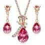CDE Swarovski Necklace Flower Pendant Pink Crystals Women Jewelry Necklaces CDE Swarovski Necklace Flower Pendant Pink Crystals Women Jewelry Necklaces