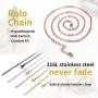 ChainsHouse 925 Sterling Silver Cuban/Figaro/Twisted Rope/Rolo Box Chain Necklace for Men Women 1-5mm Wide Neck Link Stainless Steel Chain Necklace,14'',16'',18'',20'',22'',24'',26'',28'',30''(Send Gift Box)