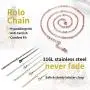 ChainsHouse 925 Sterling Silver Cuban/Figaro/Twisted Rope/Rolo Box Chain Necklace for Men Women 1-5mm Wide Neck Link Stainless Steel Chain Necklace,14'',16'',18'',20'',22'',24'',26'',28'',30''(Send Gift Box)
